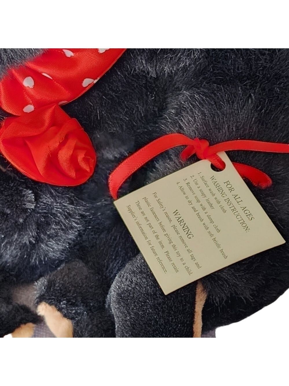 Plush stuffed Bow tie Gorilla holding Rose Valentines love Anniversary date - Picture 10 of 12